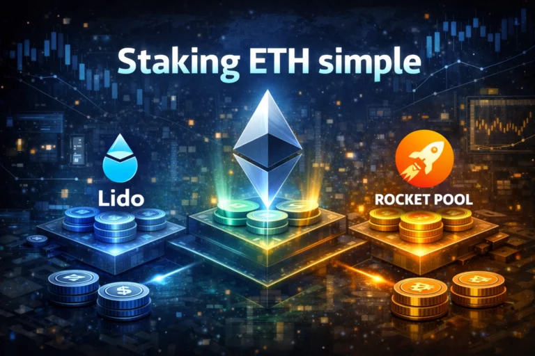 Staking ETH simple (Lido ou Rocket Pool)