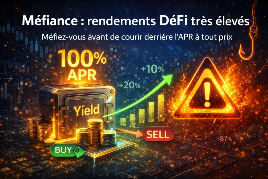 Méfiez vous des rendements très élevés en Defi